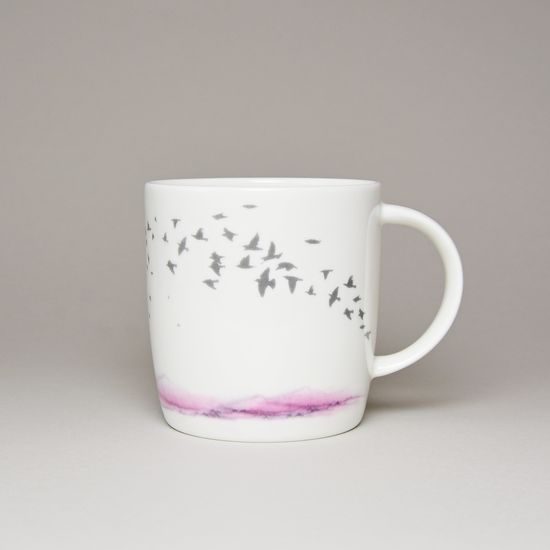 Flock of Birds (Red): Sophie Mug 380 ml, English Fine Bone China, Roy Kirkham