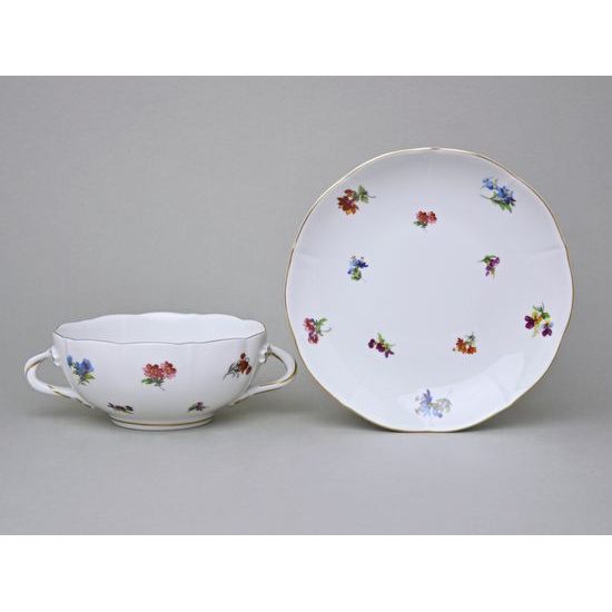Cup and saucer soup 0,25 l / 17,5 cm, Hazenka, Cesky porcelan a.s.
