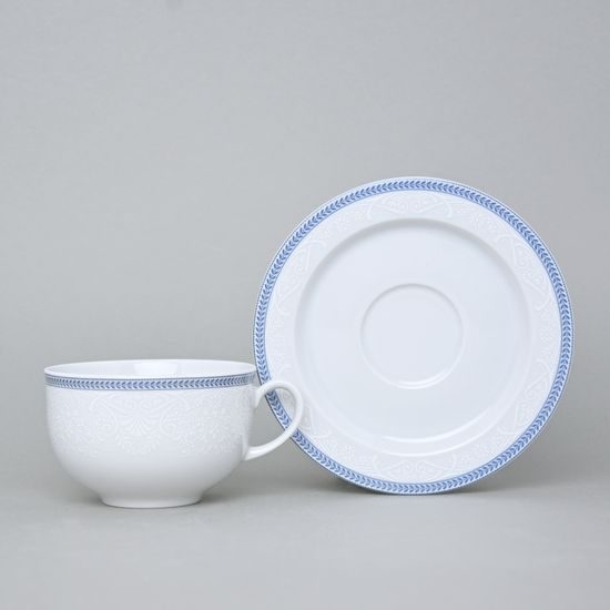 Tea cup low and saucer 230 ml, Thun 1794 Carlsbad porcelain, OPAL 80136