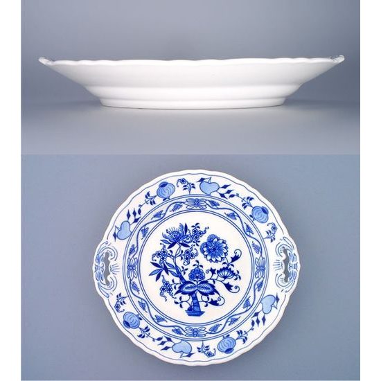 Cake plate with handles 28 cm, Original Blue Onion Pattern, QII