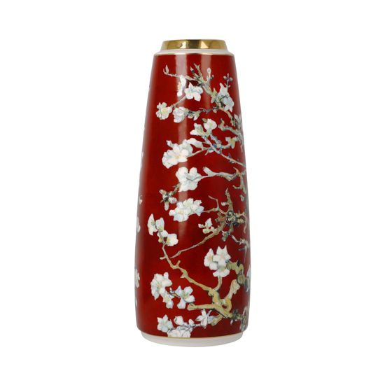 Vase V. van Gogh - Almond Tree red, 10,5 / 10,5 / 26,5 cm, Porcelain, Goebel