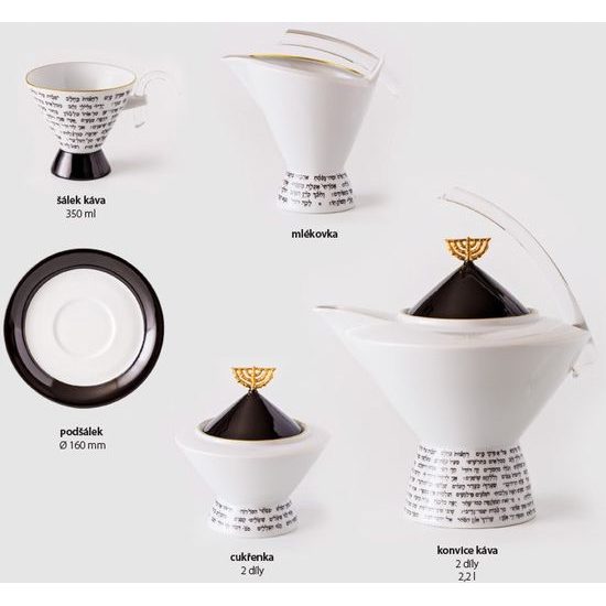 Coffee set for 6 persons Saron, Thun Studio, Luxury Porcelain