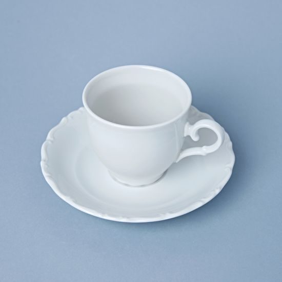 Cup 190 ml + saucer 155 mm, Ophelie white, Thun 1794