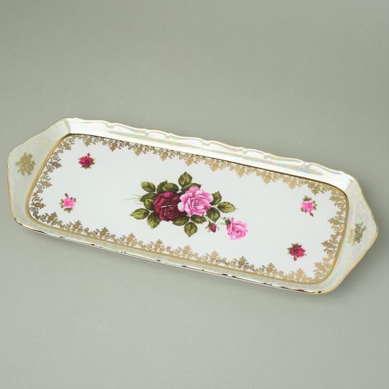 Sandwich Platter / Tray 36 x 15 cm, Cecily, porcelain QUEENs Crown