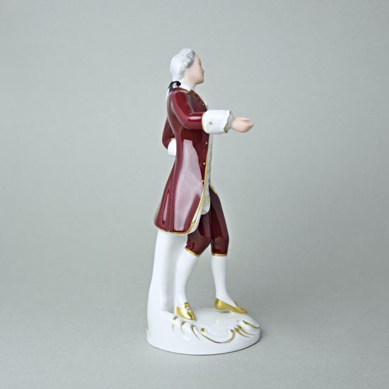 Gentleman Rococo 12,5 x 10,5 x 22 cm, Porcelain Figures Duchcov