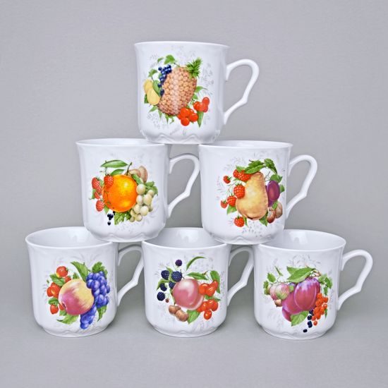 Hrnek Karel 270 ml, ovoce, 6 ks., Český porcelán a.s.
