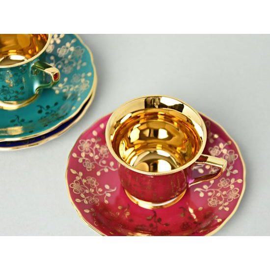 Šálek 80 ml espresso a podšálek 11,5 cm Windsor, sada 6 ks., Leander 1907 Loučky