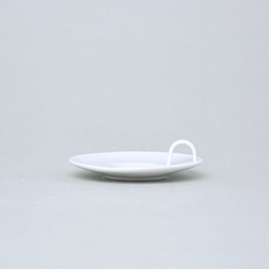 Bohemia White, Podšálek espresso s ouškem 10 cm, design Pelcl, Český porcelán a.s.