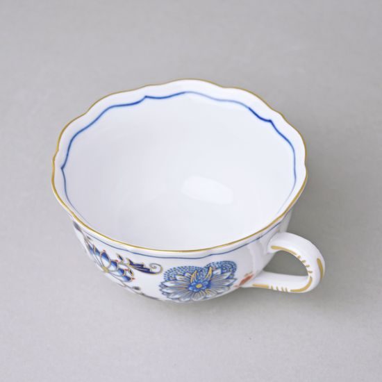 Šálek nízký C/1 200 ml na čaj, rubínová červeň + zlato, Český porcelán a.s.