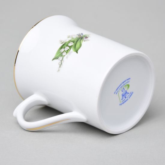 Hrnek Classic 280 ml, lily of the valley + gold line, Český porcelán a.s.