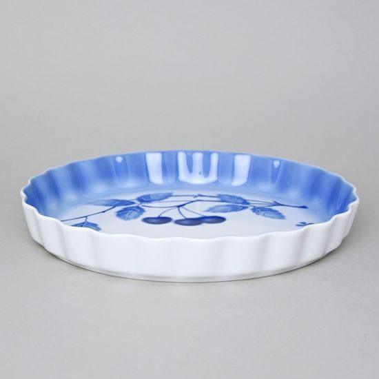 Baking bowl for cake 30 x 4 cm, Thun 1794 Carlsbad porcelain, BLUE CHERRY