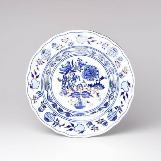 Dessert plate 19 cm, Original Blue Onion pattern + platinum