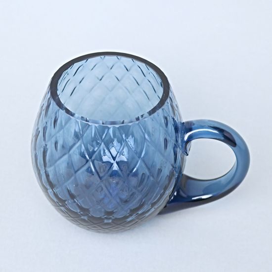 Beer mug - Káro (Blue), 500 ml, Floriánova huť