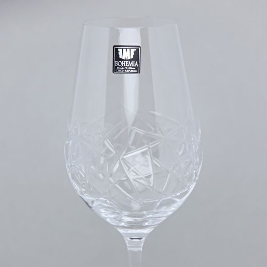 White Wine Glass Graffiti, 300 ml, FMF Bohemia, Bohemia Crystalite