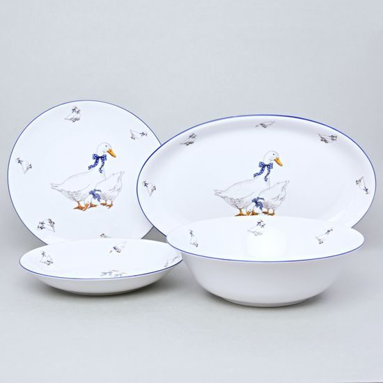 Coups Goose, Dining set 14 pcs., Thun 1794 Carlsbad porcelain