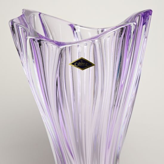 Křišťálová váza Plantica, fialová - ametyst, 32 cm, Aurum Crystal