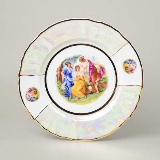 Tři Grácie: Talíř mělký 25 cm, Thun 1794, karlovarský porcelán, BERNADOTTE