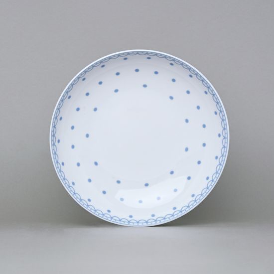 Plate deep 20,5 cm, Tom 30357a0 blue, Thun 1794 Carlsbad porcelain