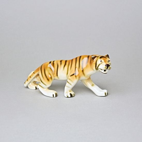Tygr 17 x 6 x 8 cm, Luxor, Porcelánové figurky Duchcov