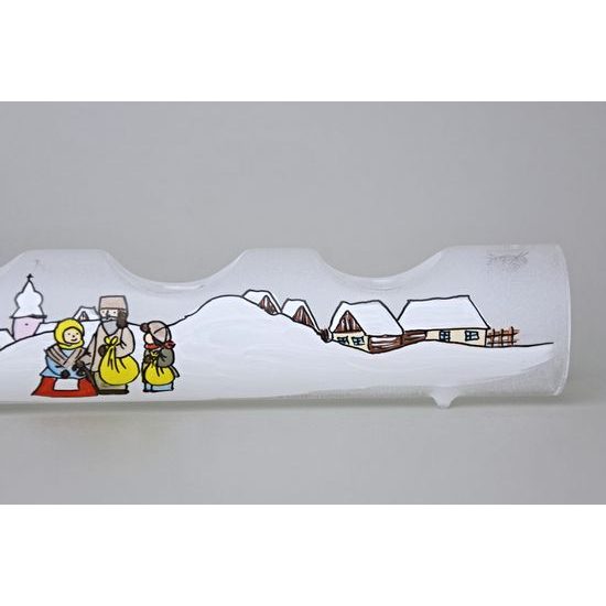 Advent candle holder for 4 tea candles "Czech winter 1918", Mija Decorations