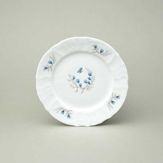 Talíř dezertní 19 cm, Thun 1794, karlovarský porcelán, BERNADOTTE motýli
