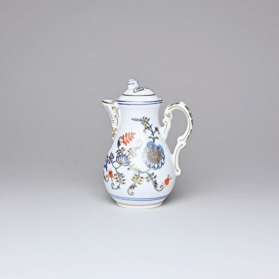 Konvice kávová mini 9,5 cm, rubínová červeň + zlato + cibulák, Český porcelán a.s.