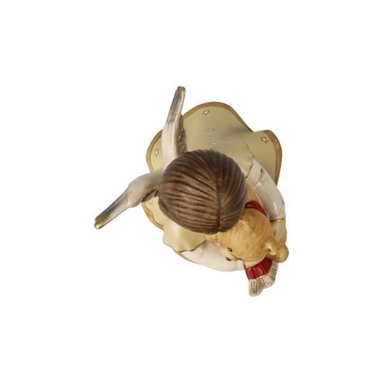 Anděl s medvídkem Pojďme si zatančit, 7 / 8,5 / 15,5 cm, kamenina, Goebel