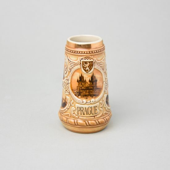 Tankard / Pitcher mini Prague 200 ml, Mnichov shape, Bechyně ceramic