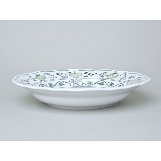 Plate deep 24 cm, Green Onion Pattern, Cesky porcelan a.s.