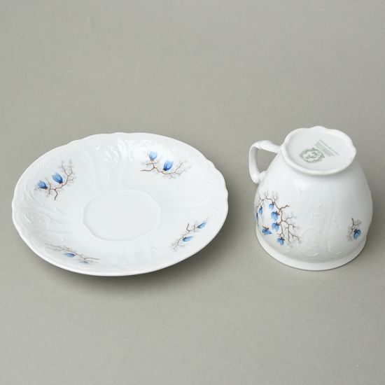 Šálek 220 ml + podšálek 15,5 cm, Thun 1794, karlovarský porcelán, BERNADOTTE motýli