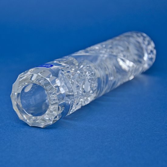 Křišťálová váza válec broušená úzká Kometa, 230 mm, GLASSPO / Crystal Bohemia