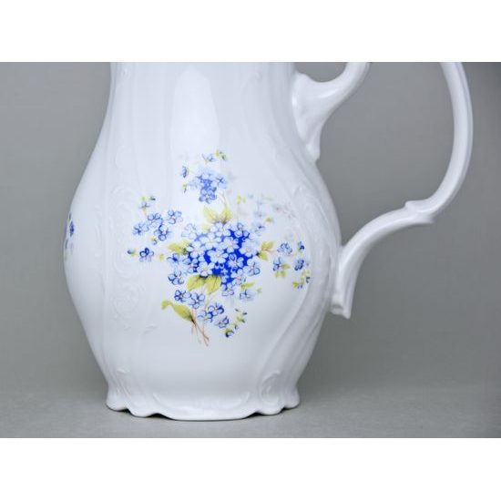 Creamer / Jug 1 l, Thun 1794 Carlsbad porcelain, BERNADOTTE Forget-me-not-flower