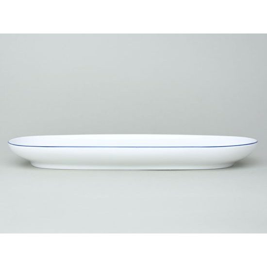 Dish oval 36 cm flat, Thun 1794 Carlsbad porcelain, TOM blue