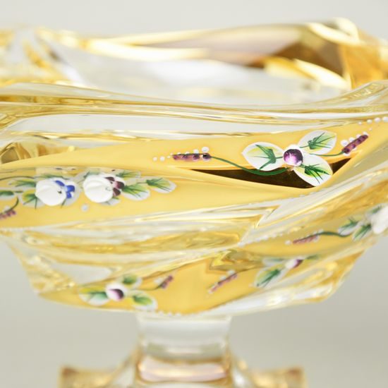 Bowl Meadow footed, 330 mm, gold + enamel, RoyalCrystal