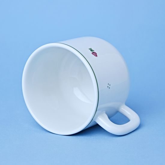 Mug 400 ml, Benedikt red flowers + green, G. Benedikt 1882