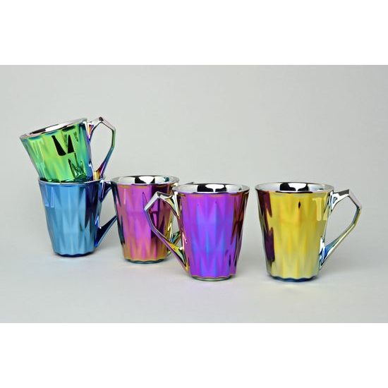 Mug Diamond Yellow Titan, Yellow And Platinum, 250 ml, Goldfinger porcelain