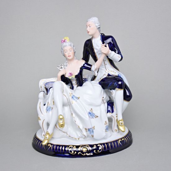 Kanapíčko rokoko 22 x 17,5 x 26 cm, Isis, Porcelánové figurky Duchcov