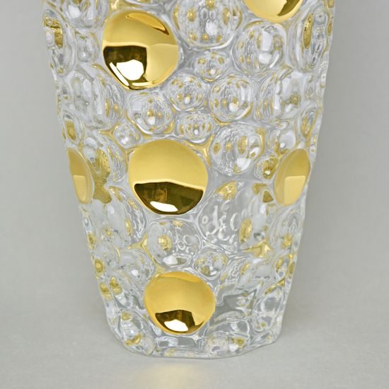 Vase Lisboa 35 cm gold dots - Crystal, Jihlavské sklárny Bohemia 1845