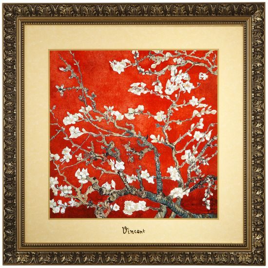 Picture V. van Gogh - Almond Tree Red, 68 / 3,5 / 68 cm, Porcelain, Goebel