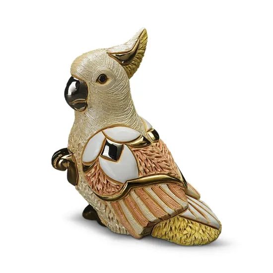 De Rosa - Cockatoo Parrot, 10 x 6 x 12 cm, Ceramic Figure, De Rosa Montevideo