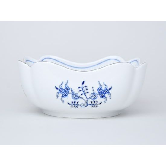 Bowl 18 cm, Original Blue Onion Pattern + platinum