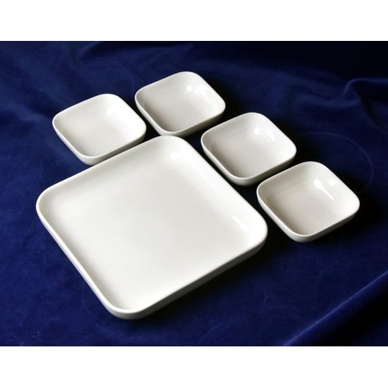 5 bowls Aero set, white, Český porcelán a.s.