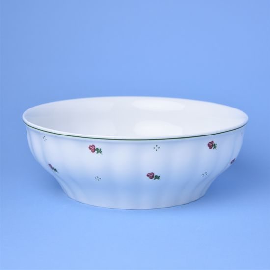 Bowl 24 cm, Benedikt red flowers + green, G. Benedikt 1882