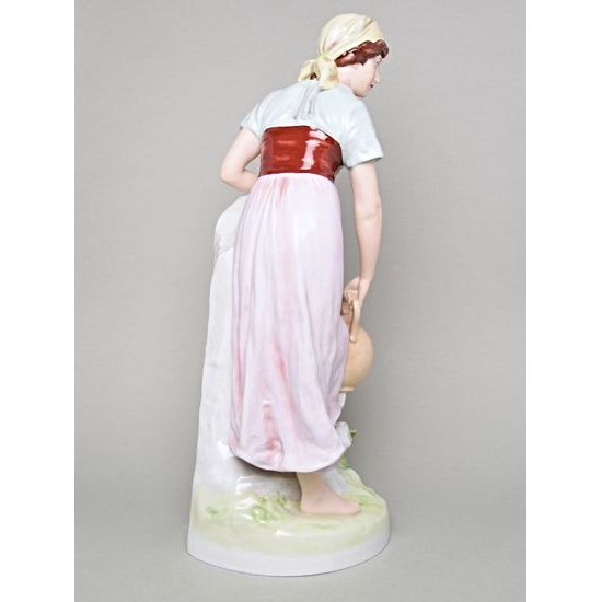 Woman carrying water 25 x 25 x 60 cm, Porcelain Figures Duchcov