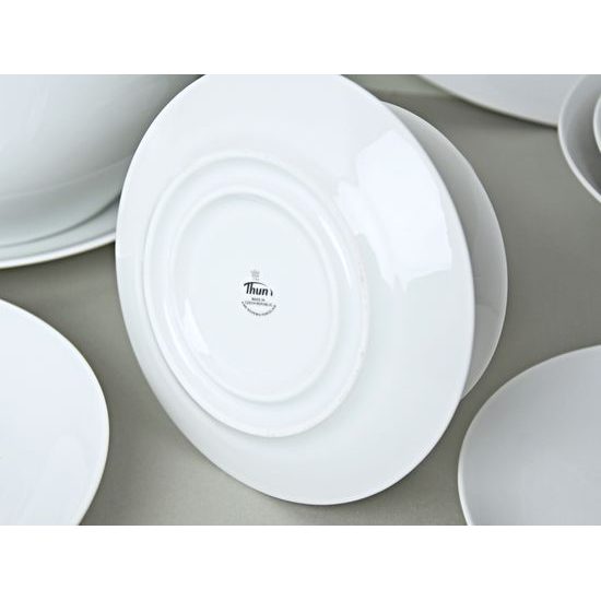 Dining set for 6 pers., Coups white, Thun 1794 Carlsbad porcelain
