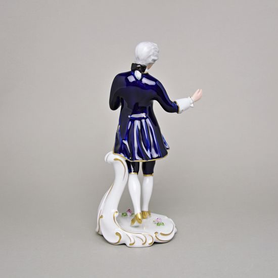 Gentleman Rococo 12 x 7 x 25 cm, Porcelain Figures Duchcov