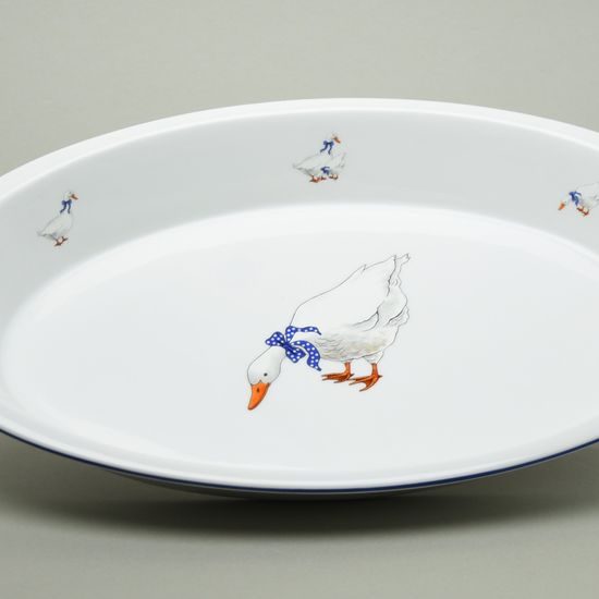 Baking bowl oval 39 x 25 x 5 cm, Goose, Thun 1794