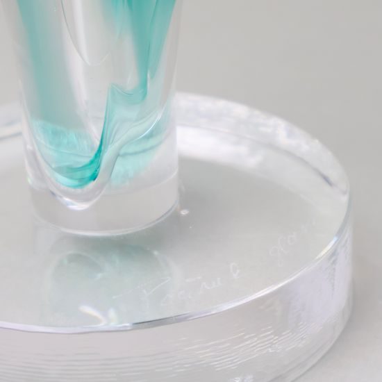 Vase w/a V-neck 33,5 cm, Pačinek GLASS