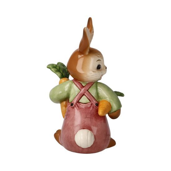Figurka zajíčka s mrkvemi 7 / 8 / 11,5 cm, kamenina, Goebel