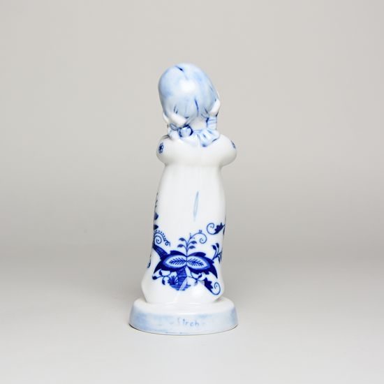 Girl with candle 14 cm, Original Blue Onion pattern